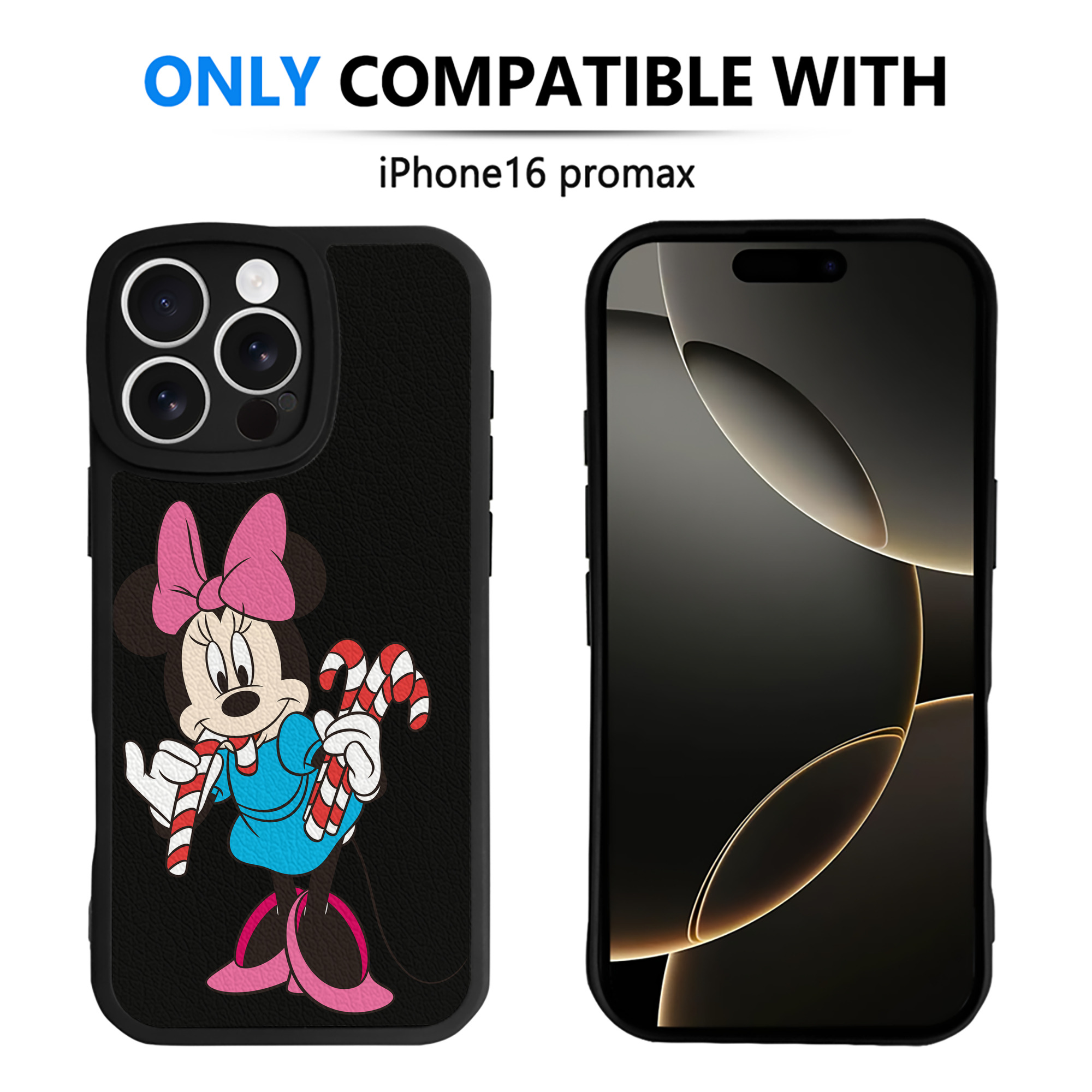 （画像用） ミッキーマウス Mickey Mouse 【iPhone 16シリーズ対応】シリコンスマホケース（レザー調） 材質：シリコン